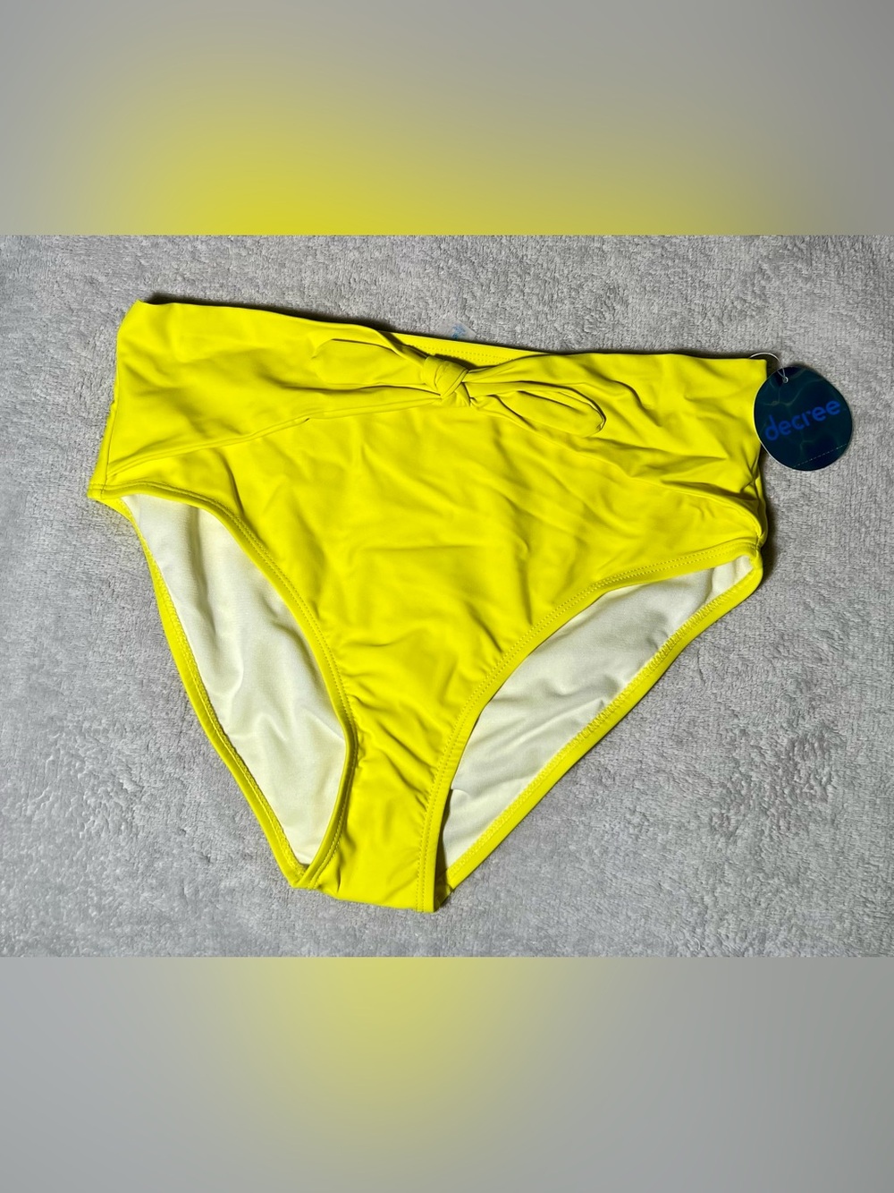 NWT!! Decree High Waist Front Tie Wrap Bikini Bottom 👙 Size M Retail $28 - Picture 2 of 8